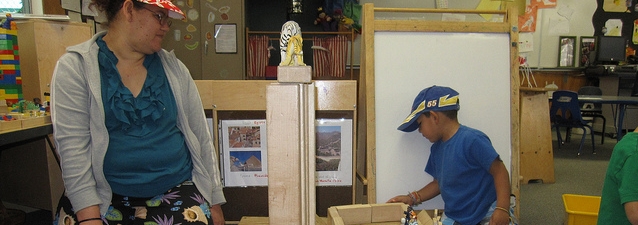 family in a classroom