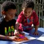 children with clay